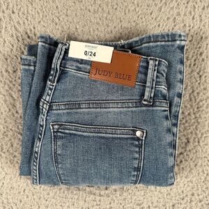 Judy Blue Jeans Women's 0/24 Blue Wide Leg Crop High Waist New With Tags‎